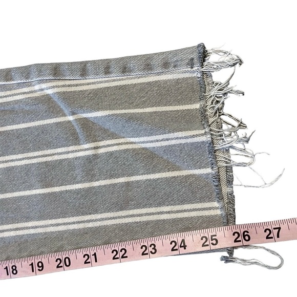 PacSun Gray Double Stripe High Waisted Straight Leg Jeans 25 - Picture 10 of 14